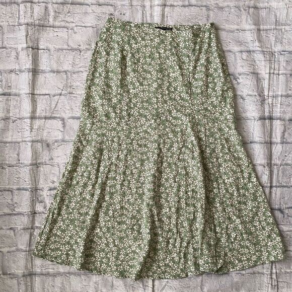 Dazy women M floral print lined midi skirt w/side zipper - Picture 1 of 9